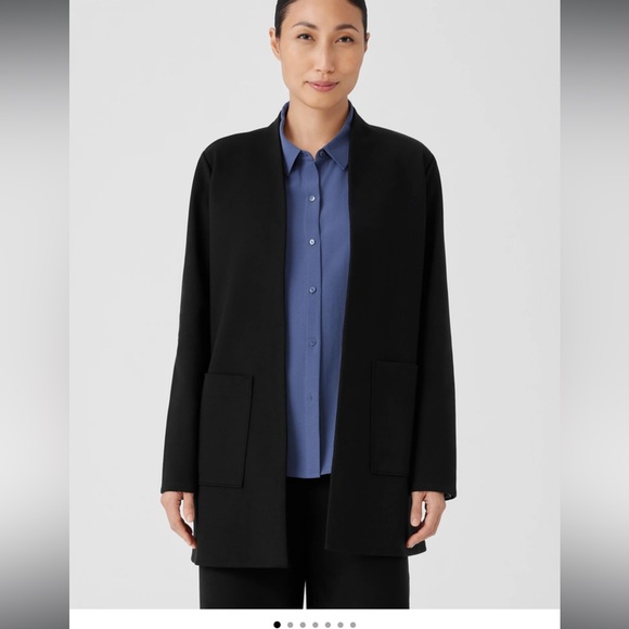 Eileen Fisher Sweaters - Eileen Fisher Pocket Cardigan Cape 100% Wool